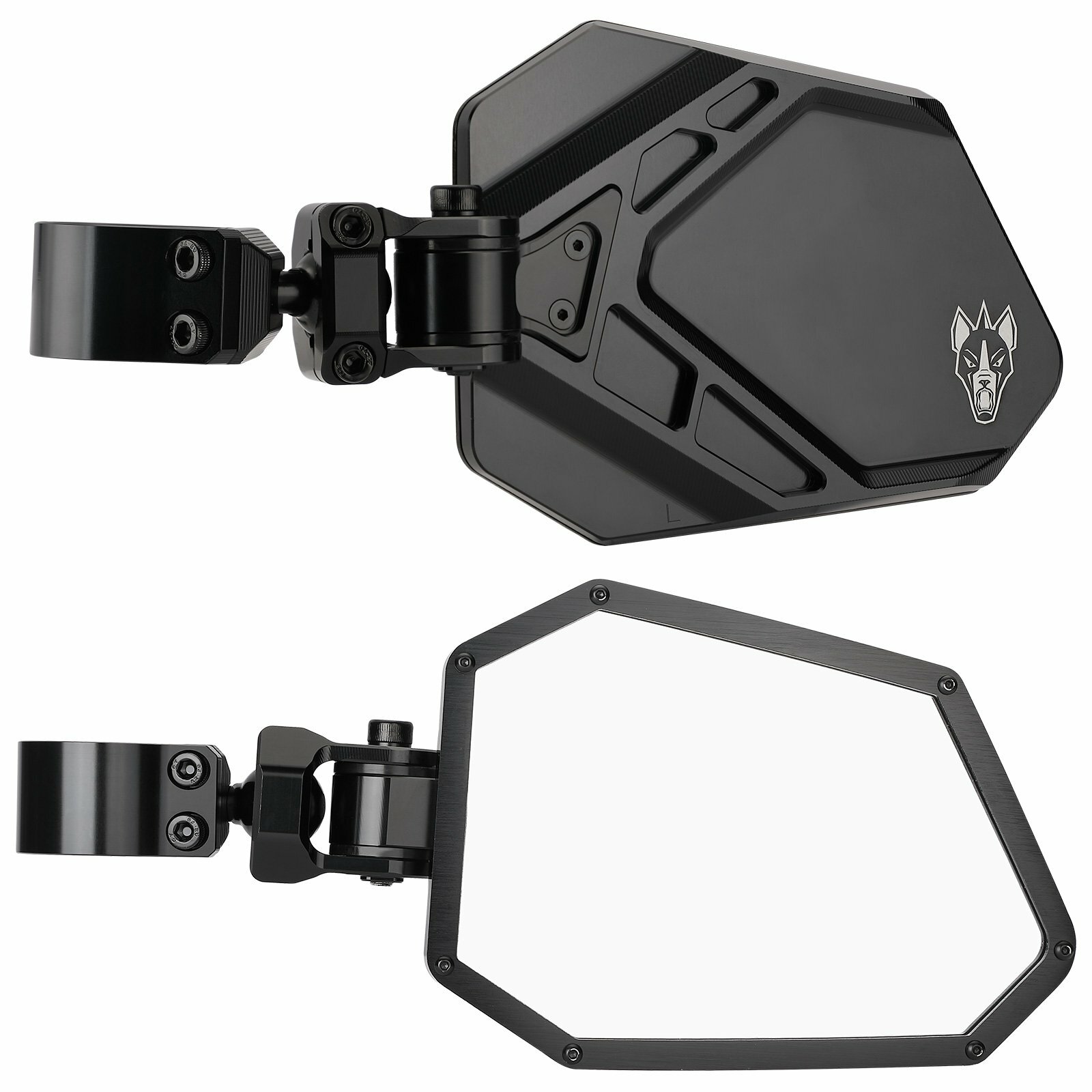 Chupacabra Offroad Cuero Pro UTV Mirrors (set of 2) for 2" OD Tube-Black
