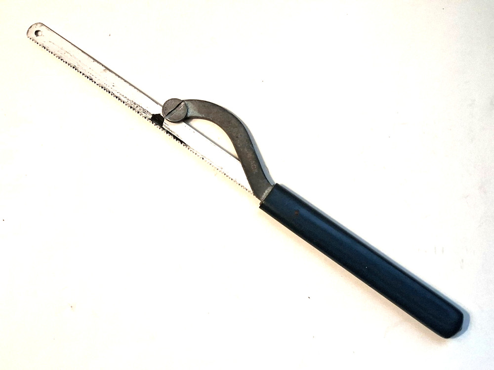 VINTAGE STANLEY 15- 210 MINI HACK BLUE RUBBER HANDLE, ADJUSTABLE BLADE POSITION