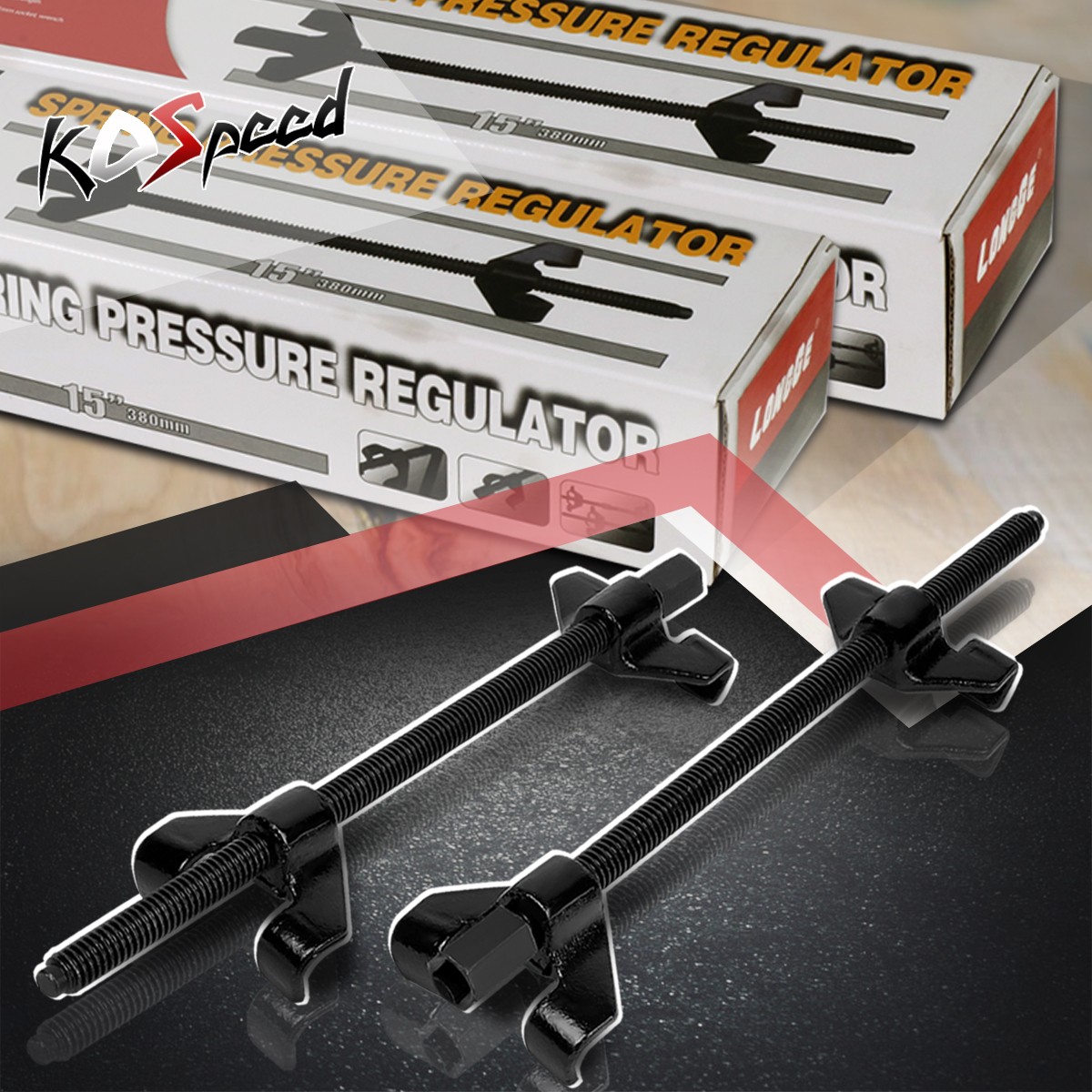 2Pcs 15"Heavy Duty Coil Spring Strut Compressor Remover Installer Suspension Kit