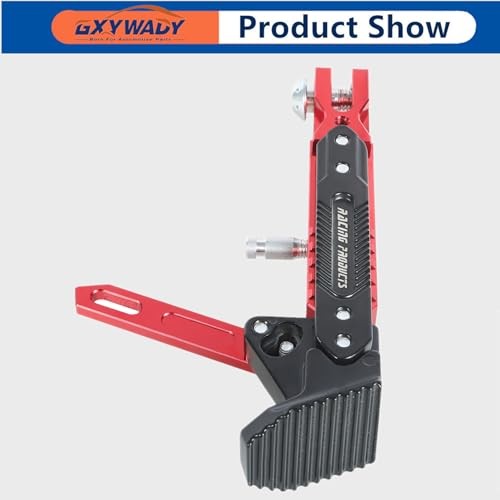 Motorcycle Universal Foot Side Bracket Adjustable Support Kickstand CNC Red