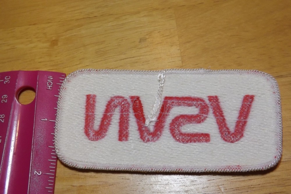 NASA Red & White Cream Colored Uniform Hat Patch Space Program