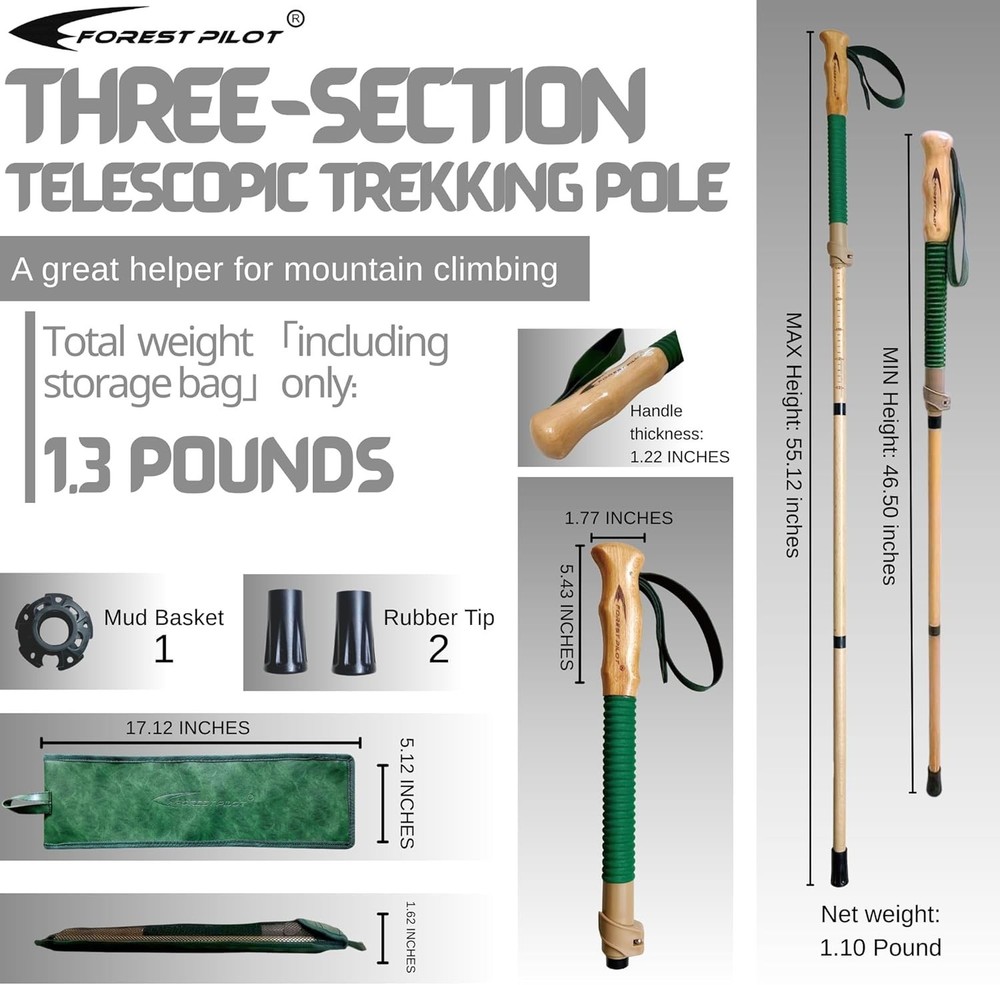 Trekking Pole with Robust Construction and Enhanced Side Impact Resistance
