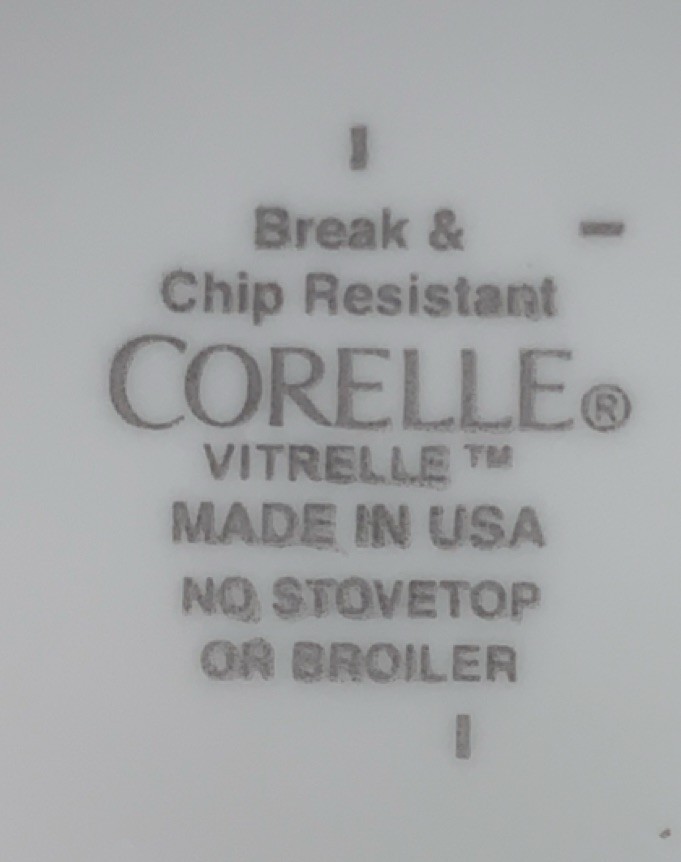 Corelle Vitrelle Square Salad Plate Botanical Pattern 9”