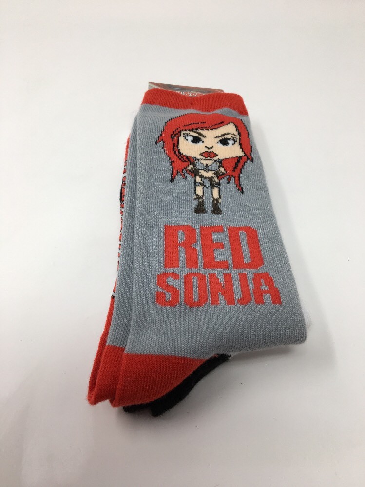 2 Pair Red Sonja New Tags Socks Comics