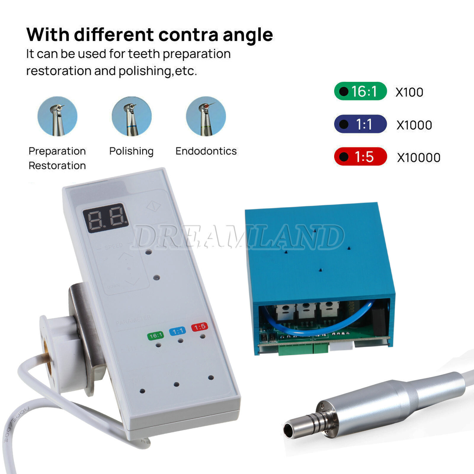 Dental LED Built-in Brushless Electric Micro Motor Touch Button