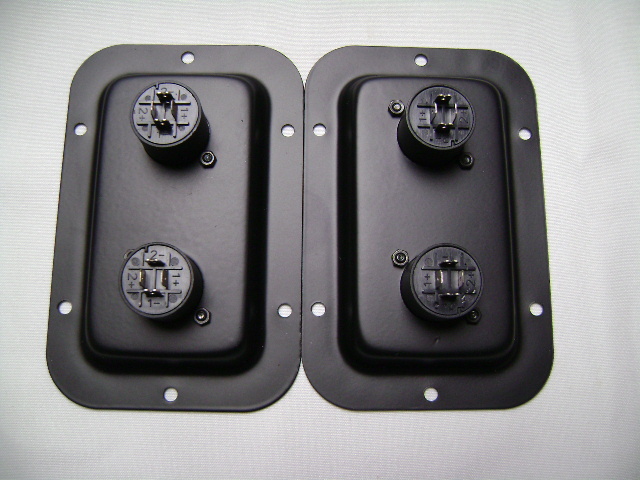 (2) Two Jack Plates with Dual SpeakON NL4 for PA Speakers / Cabinets