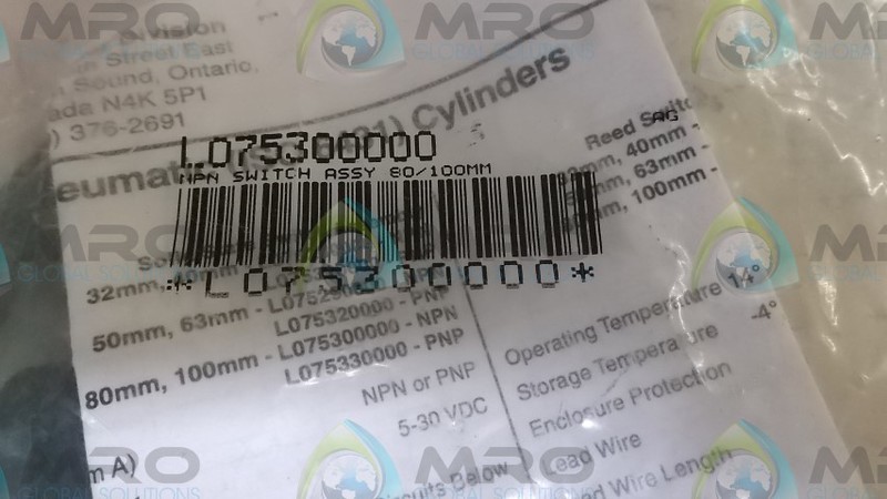 PARKER L075300000 SWITCH NSMP