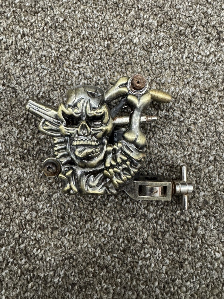 Solid Brass Skull Coil Tattoo Machine Untested SKU:A