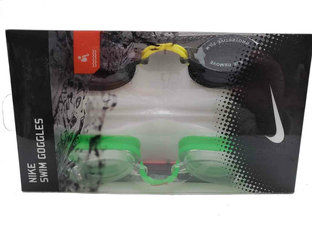 Two Pack  Nike Swim Goggles Smoke Clear Silicone
