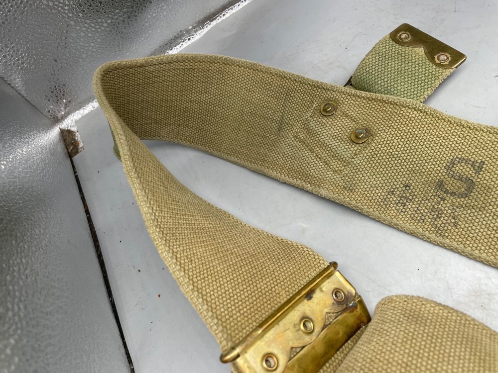 Original WW1 British Army 1908 Pattern Webbing Belt - 1928 Dated 38" Waist