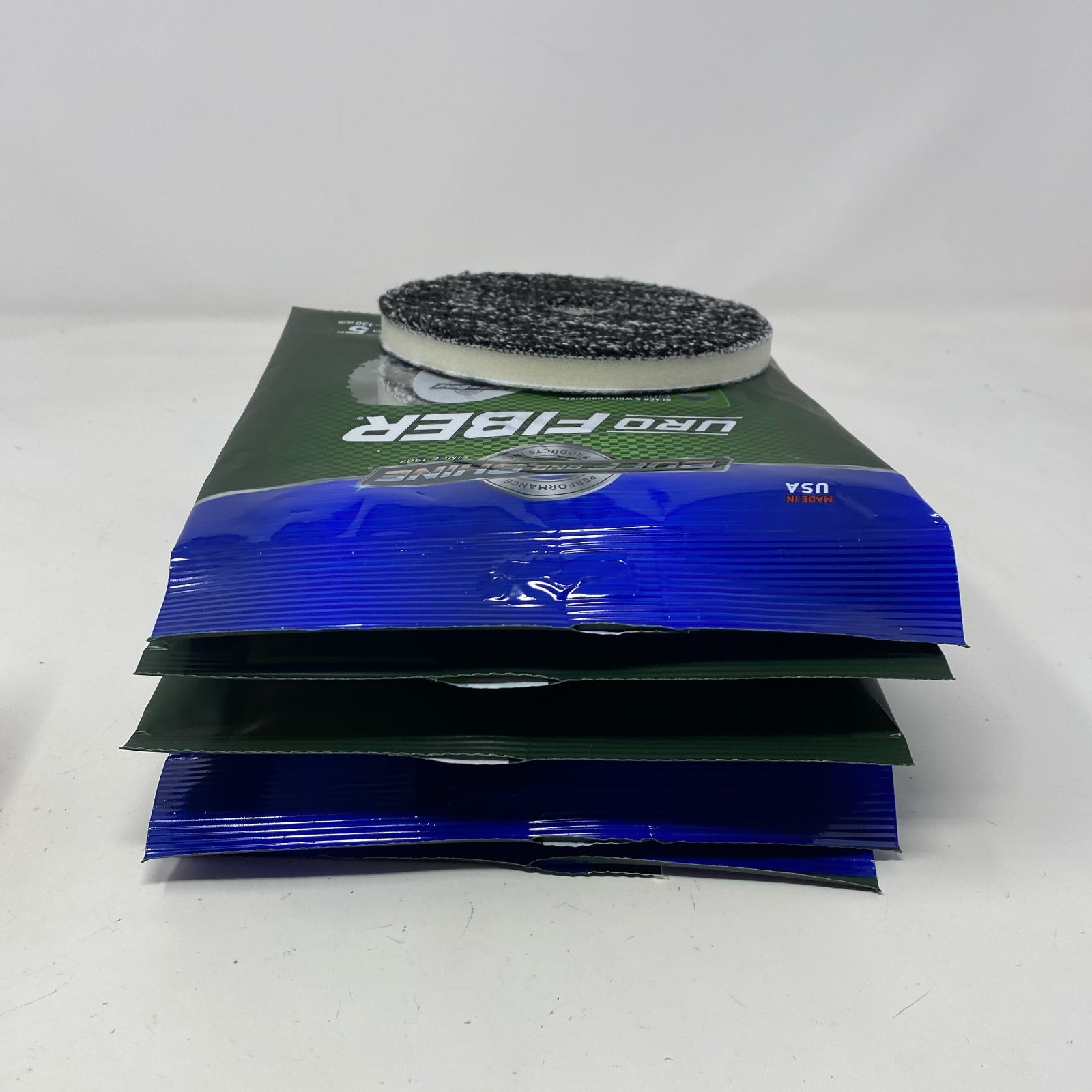 Buff and Shine URO-Fiber Microfiber Pads 5in Black/White - 6 Pack