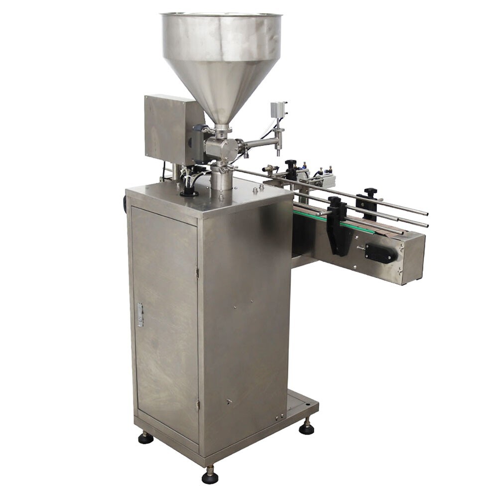 Automatic Servo Paste Liquid Filling Machine Single Head Filler w/Chain Conveyor