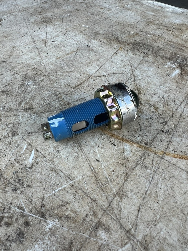 Vintage Breter Indicator Light Green Panel Pilot Rat Rod