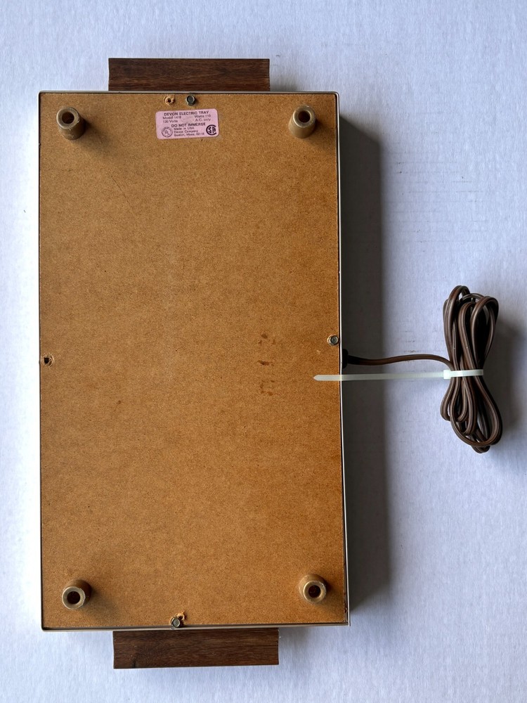 Vintage 70s Rectangular Hot Electric Tray By Devon Model 1418 Avocado WORKS!
