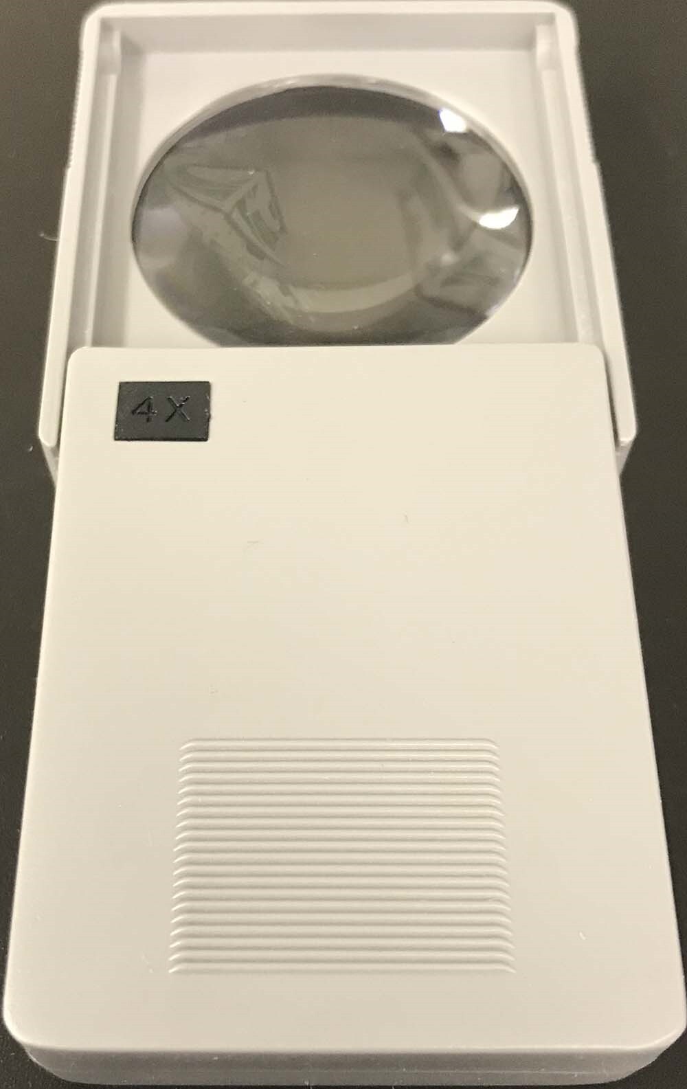 Multi Purpose Slide Coin Pocket Magnifier 4x Small Pull Reading Loupe Donegan