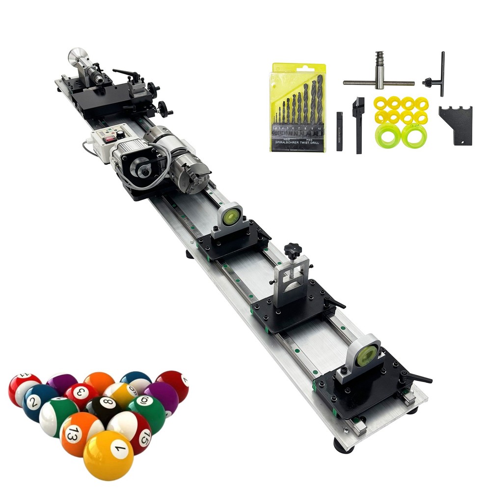 Double Track Double Chuck Multi-functional Billiard Cue Repairing Machine 110V
