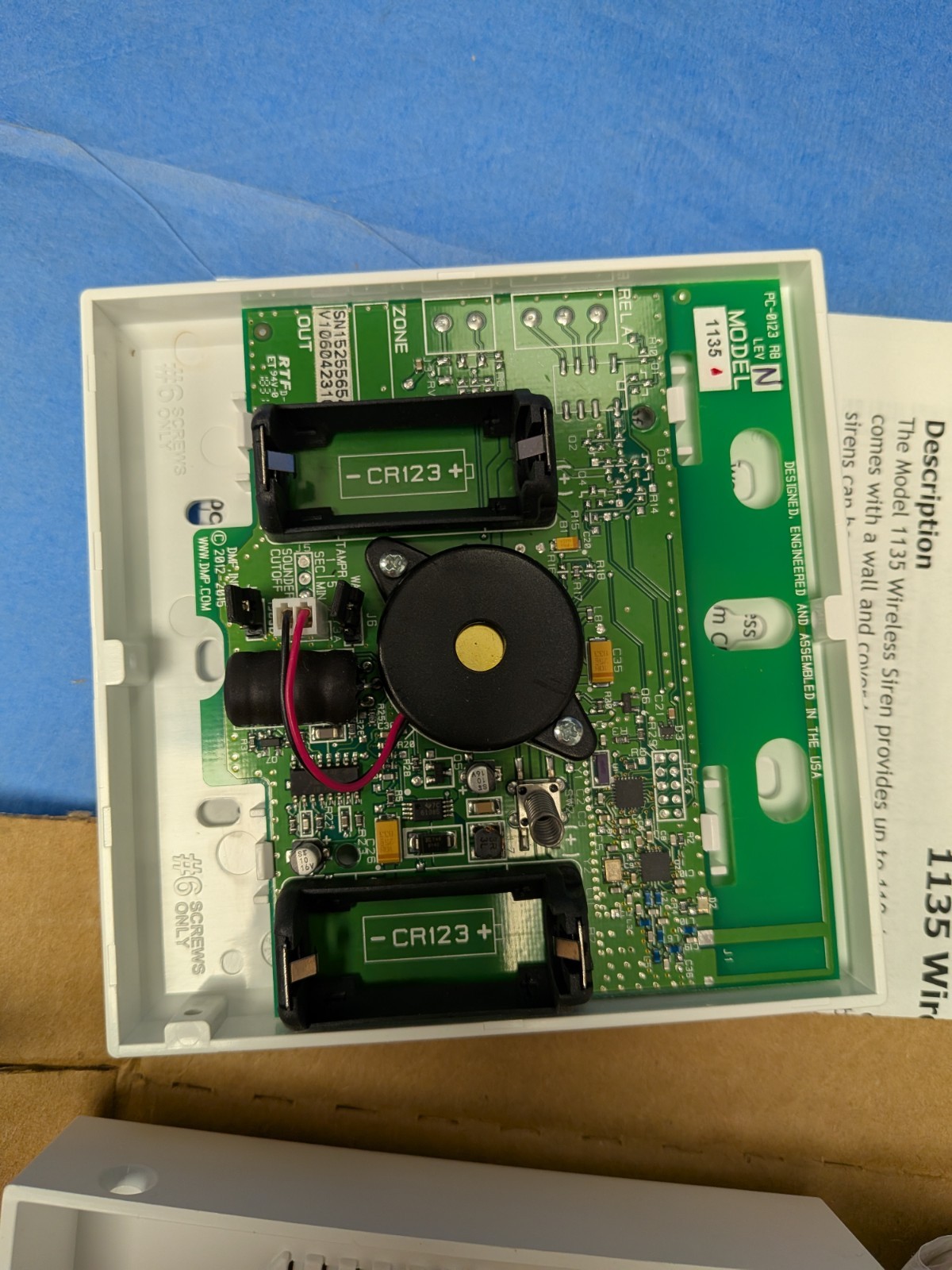 DMP 1135-W Wireless Siren for DMP Security, White. New, Open -Box. Free Shipping