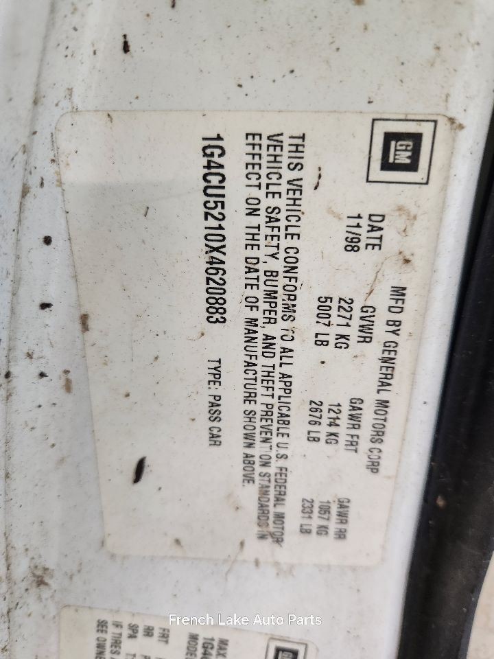 Supercharger 3.8L Fits 1999 PARK AVENUE ULTRA 1317253