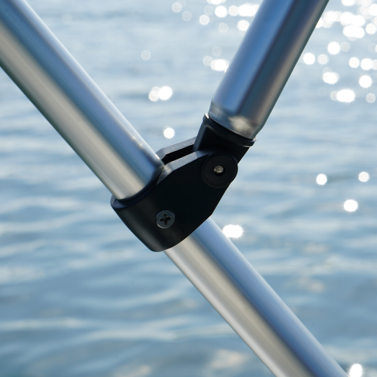 Oceansouth Standard BIMINI TOP 3 Bow Boat Cover 6ft Long With Rear Poles