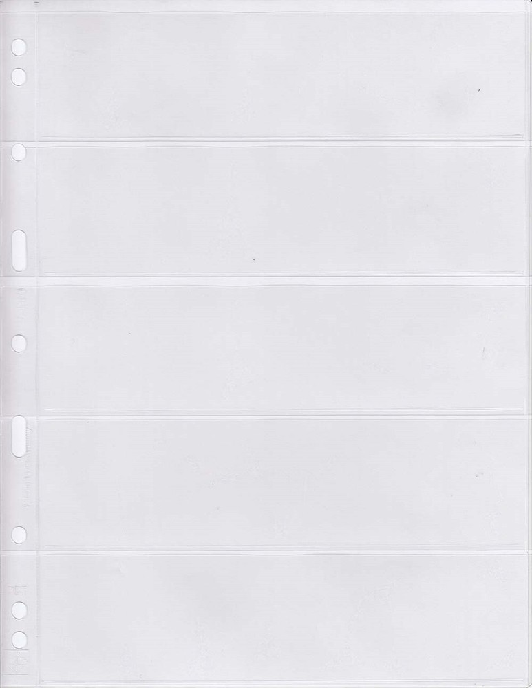 Stamp Stock Pages Lighthouse Vario 5C Clear Pages 5 Rows Pack of 5 New Free S&h