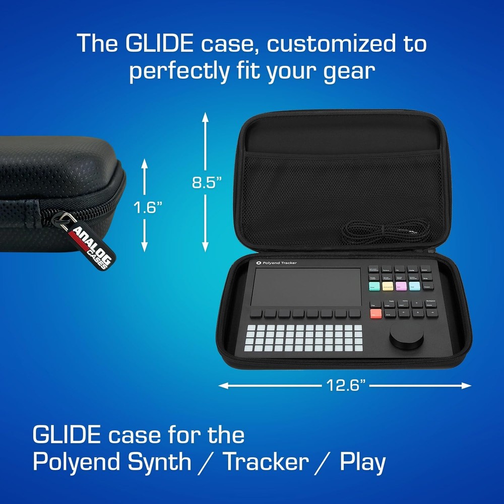 Polyend Synth/Tracker+ / Play Case - Custom-Fitted Compact GLIDE Case for Travel