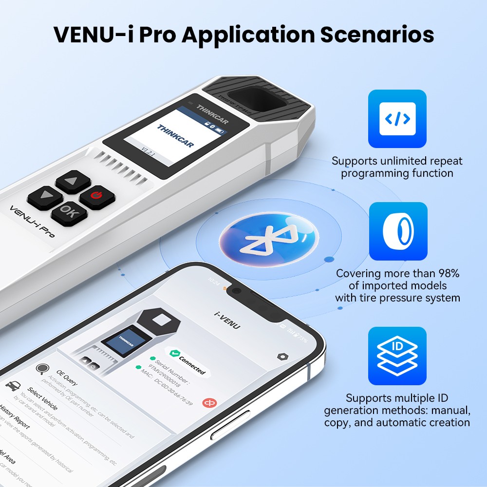 Thinkcar VENU-iPRO TPMS Programmer Tire Pressure Diagnose Sensor Detect Relearn
