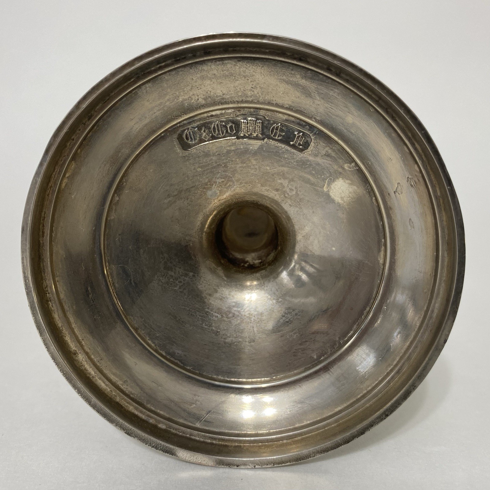 Vintage Corbell & Co Silverplate Goblets Set 4 Baroque Heraldic 6.5" Wine Cups