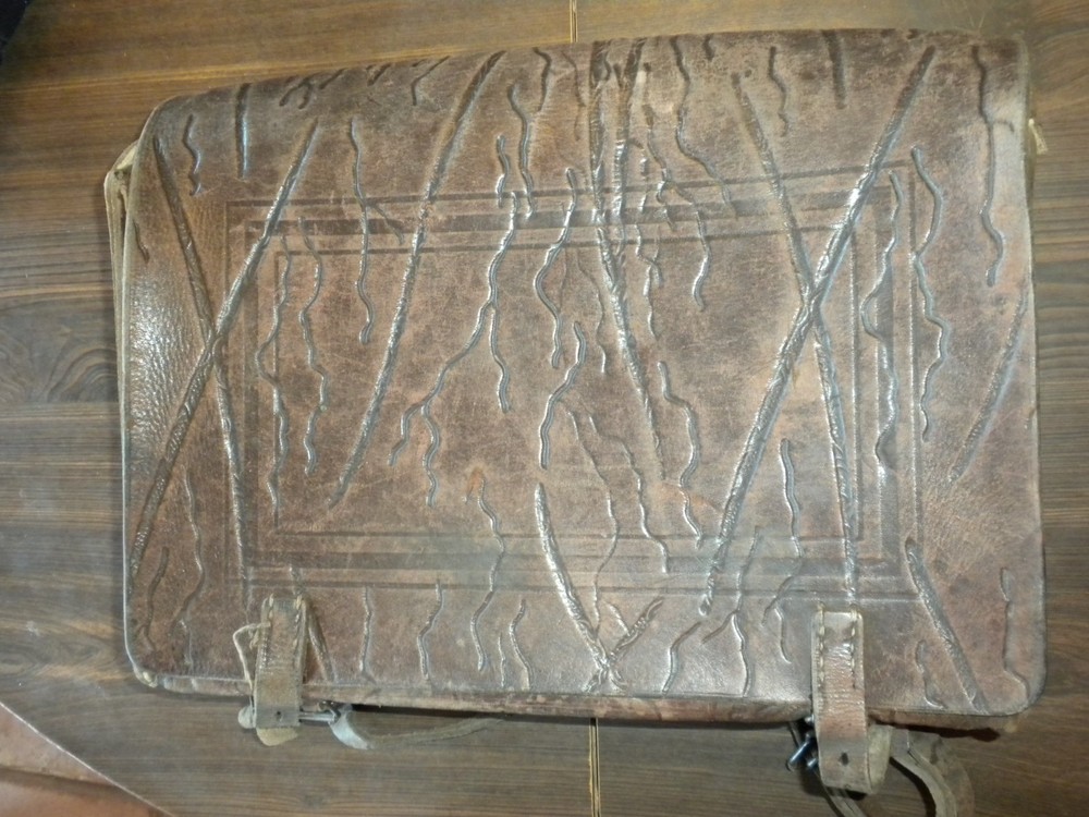 Vintage WWII leather document/map bag