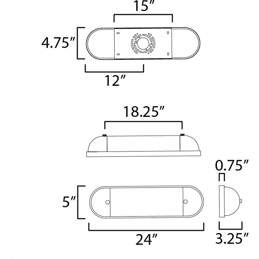 Maxim Lighting 39562SWBKNAB Capsule Bathroom Vanity Light
