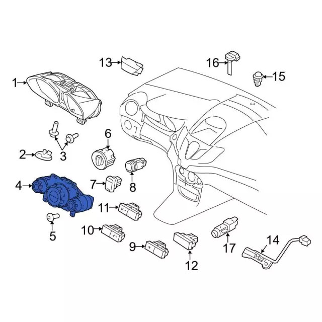 Genuine Ford HVAC Temperature Control Panel D2BZ-18549-A