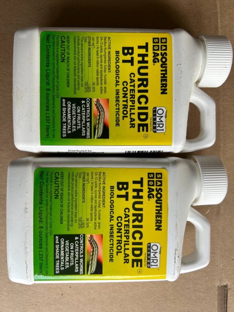 Caterpiller Control- Thuricide BT- 8ounce- 2 bottles