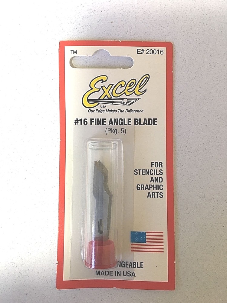 Excel  #16 Fine Angle Craft Knife Replacement Blades (5)  - 20016 - NEW