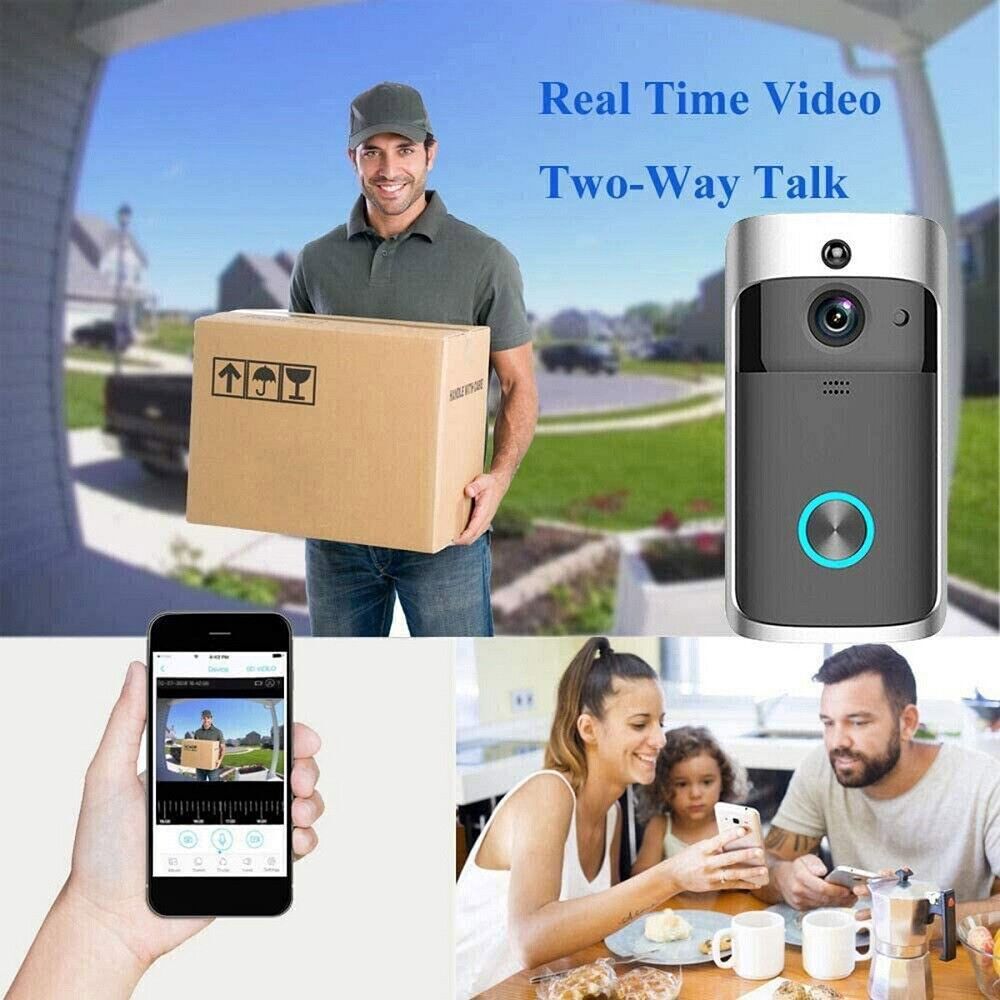 Wireless WiFi Smart Phone Door Ring Video Doorbell Intercom Security Camera Bell