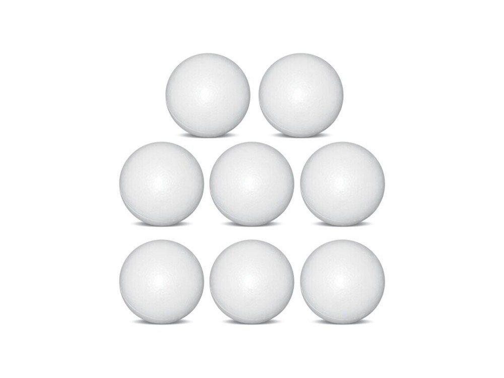 2.5" Polystyrene Foam Craft Balls Pack of 8