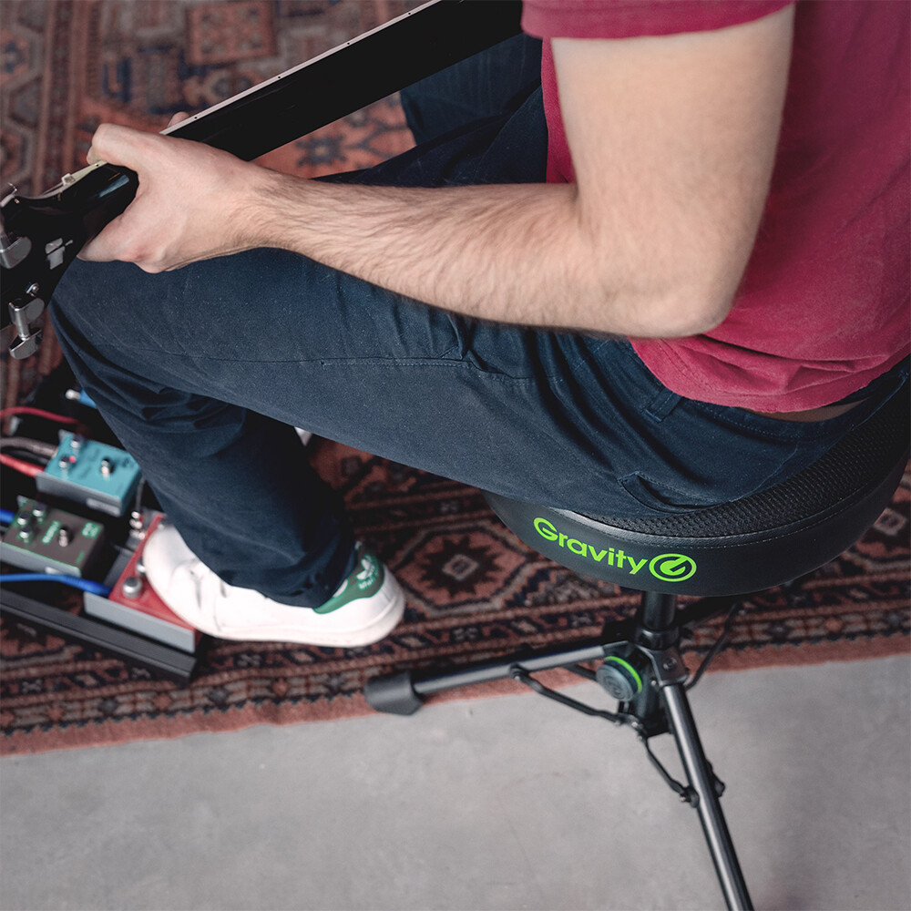 Gravity FD SEAT 1 Round Universal Foldable Music Stool Height Adjustable Studio