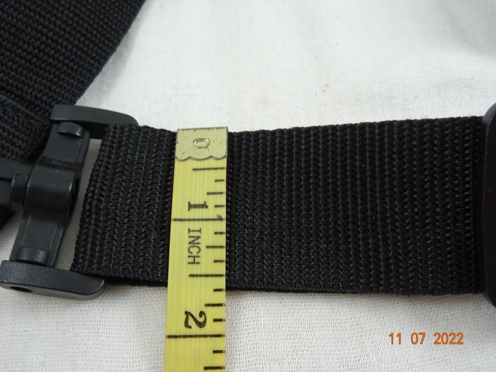 Luggage Camera Strap Double Clasp ends Black 1.5" x 46" adj