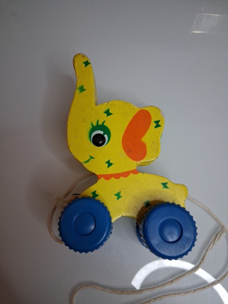 Vintage elephant Pull Toy