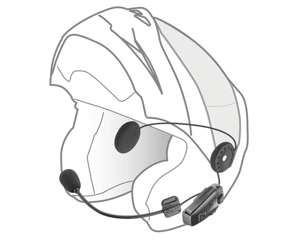 Interphone U-COM 8R Mesh 2.0 Motorcycle Bluetooth Intercom Headset (Single Pack)