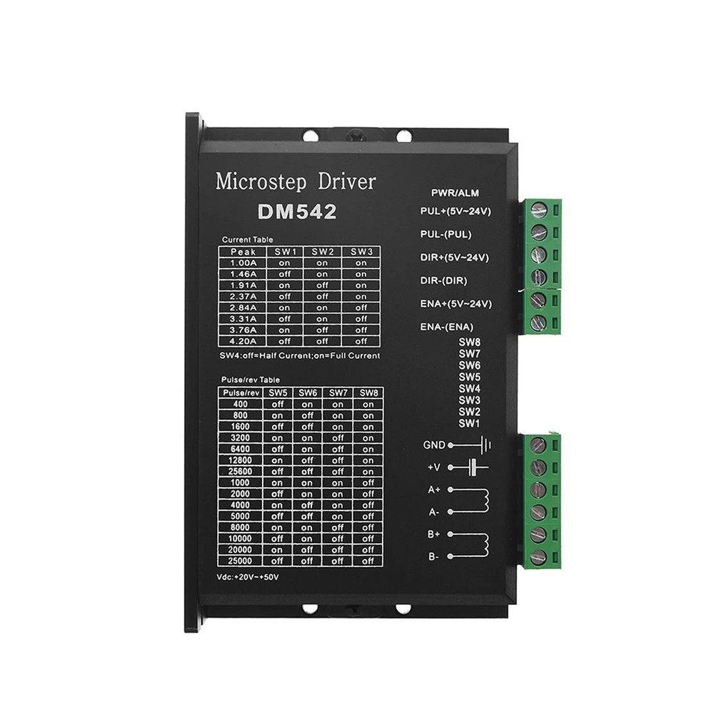CNC Digital Microstep Driver DM542 - 2-Phase Digital Stepper Motor Controller...