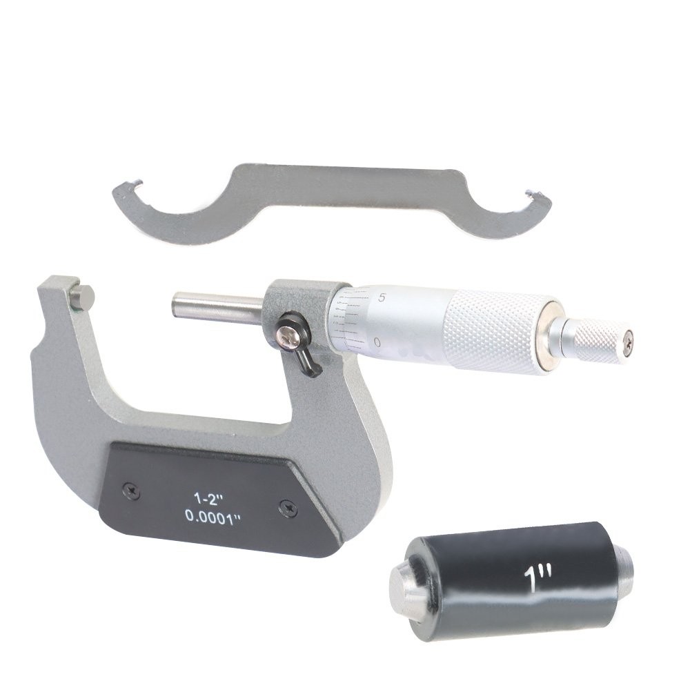 HiGH PRECISION 1 - 2 INCH STANDARD OUTSIDE MICROMETER .0001"