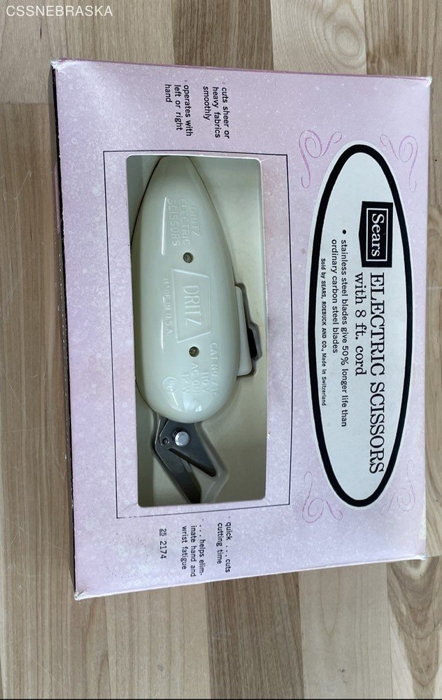 SEARS Vintage Sears Electric Scissors with original box