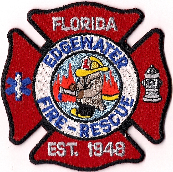 Edgewater Fire Rescue Florida Patch  Firefighter