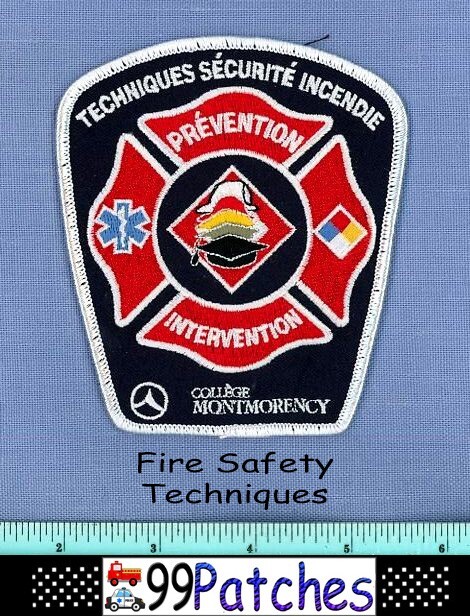COLLEGE MONTGOMERY FIRE SAFETY TECHNIQUES QUEBEC CANADA Campus Fire Patch 9C