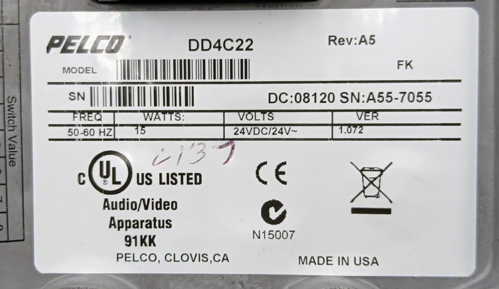 Pelco Spectra DD4C22 Security Camera System