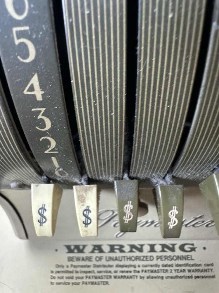 Paymaster Series S-1000 Check Writer with Key- Untested