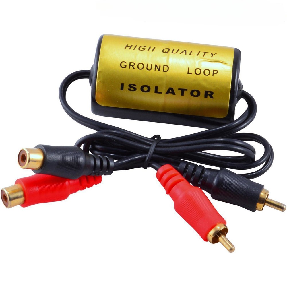 RCA Audio Noise Filter Suppressor Ground Loop Isolator For Car & Home Stereo