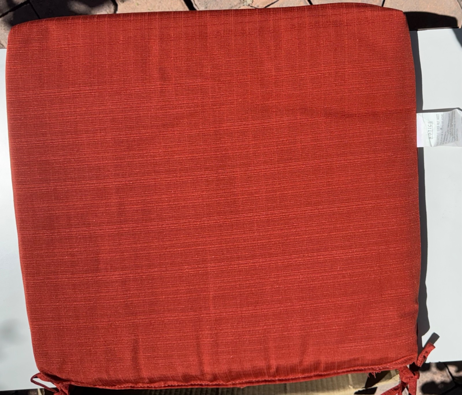 Foldable Outdoor Chaise Lounge Cushion Chair Pad with Ties Red