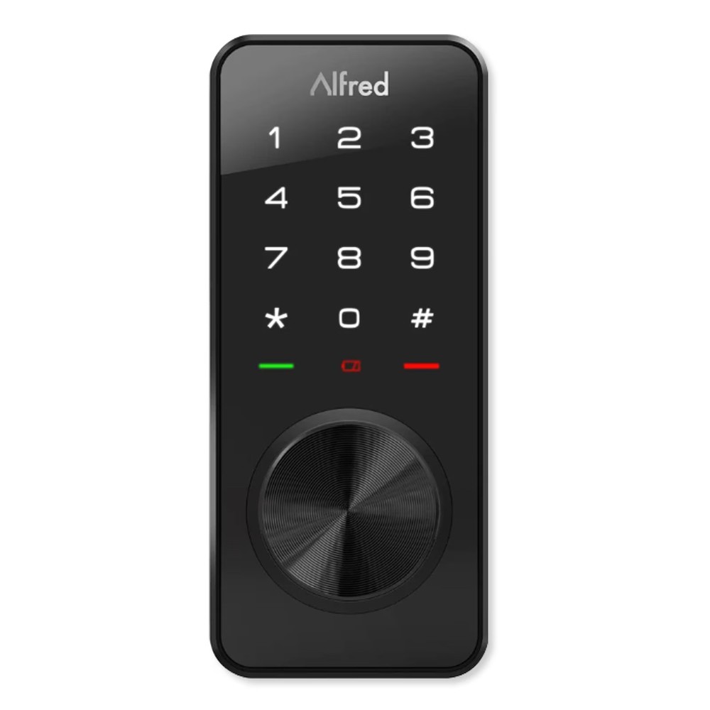 Alfred DB1 Smart Lock Touchscreen Bluetooth Deadbolt, Key & ZWave Plus: DB1-B-BL