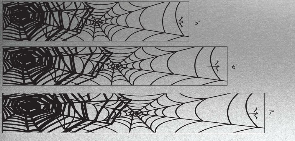 White Water Archery Metallic Silver Background Spider Web Arrow Wraps 15pc