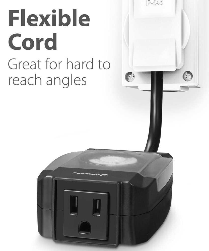 24 Hour Outdoor Mechanical Outlet Timer Weatherproof Automatic Switch Light